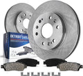 2007-2018 Silverado 1500 Escalade Tahoe Suburban Front Brake Kit - Drilled and Slotted Rotors + Ceramic Pads - Detroit Axle 12.99 inch