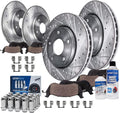 2005-2010 Jeep Grand Cherokee Commander Front and Rear (F+R) Brake Rotors and Ceramic Pads Kit - Detroit Axle