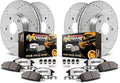 2019-2023 Ford Ranger Front and Rear Truck and Tow Drilled Slotted Brake Kit - Power Stop K8448-36