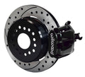 Wilwood Combination Parking Brake Rear Kit 140-12049-D - 12.19 x 0.81 in Drilled Rotors, Black Calipers, Ford 8.8 Axle