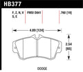 Hawk Performance HP+ Front Brake Pads HB377N.760 - Dodge SRT-4 High Friction Street and Autocross Compound