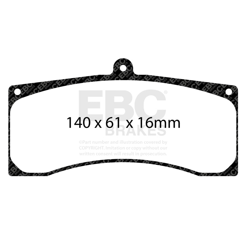 EBC SR-11 Sintered Racing Front Brake Pads DP8084.16SR11 - 2013-2014 Ford Mustang Boss 302S 380mm