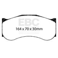 EBC SR-21 Sintered Race Front Brake Pads DP8086.30SR21 - AP Racing CP6268 D62 Caliper