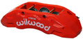 Wilwood TX6R Caliper Left Hand Red 1.75/1.62/1.62in Pistons 1.38in Rotor - 120-13818-RD