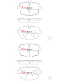 DBA RP Race Performance Rear Brake Pads DB15109RP - 2020 and Newer BMW M3 and M4 Competition (G80 / G82)