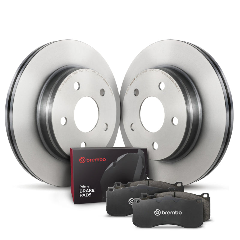 Brembo KT04337 OE Rear Disc Brake Kit with Low-Met Pads and Solid Rotors - 1999-2002 VW Cabrio, 1995-1999 Golf and Jetta, 1995-1997 Passat