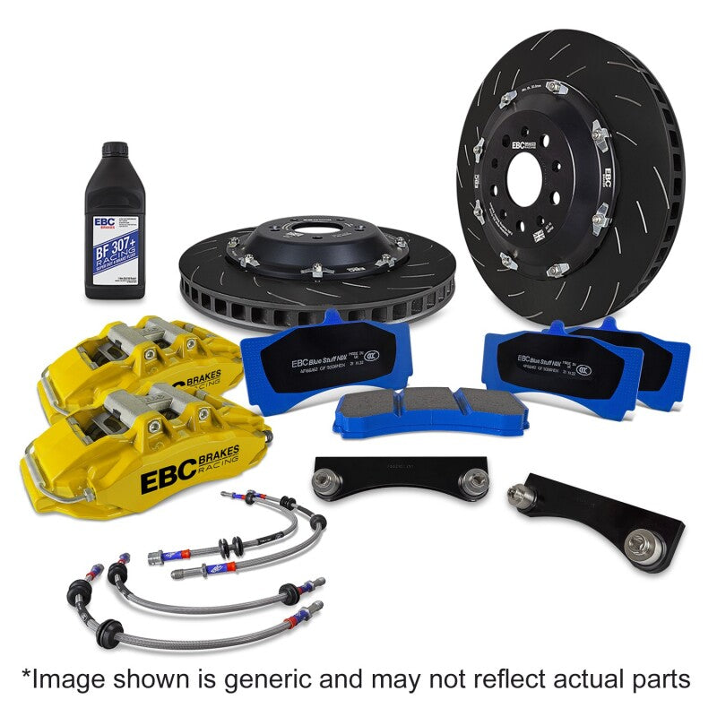 EBC Racing Apollo-4 Front Big Brake Kit Yellow 380mm Rotors with Rear Pads - 2014-2019 BMW M3