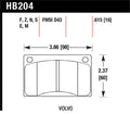 Hawk Performance HB204N.615 HP Plus Street Brake Pads