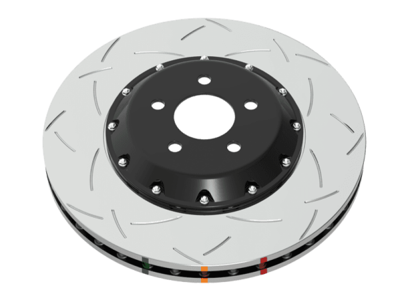 DBA DBA53942BLKS 5000 Series 2-Piece Slotted Front Rotor Black Hat - 2017-2023 Tesla Model 3
