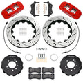 Wilwood Aerolite 6R Front Big Brake Kit 140-18260-DR 14.00in Drilled and Slotted Rotors Red with Flexlines - 1999-2002 Nissan Skyline