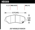 Hawk Performance HB569Z.650 Ceramic Street Brake Pad Set - Quiet, Ultra-Low Dust