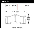 Hawk Performance HB126Z.505 Ceramic Street Brake Pad Set - Quiet, Ultra-Low Dust