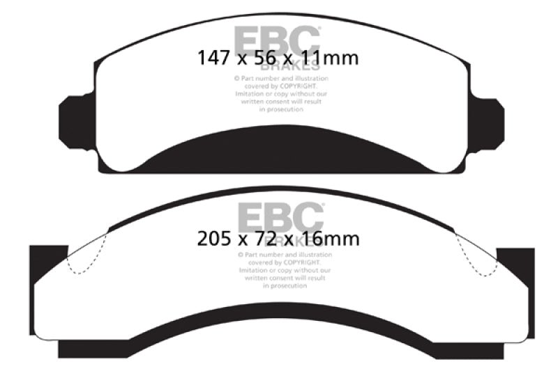 EBC Yellowstuff Street and Track Front Brake Pad Set DP41241R - 1974-1980 Chevrolet C30 (JB8)