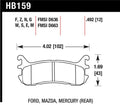 Hawk HPS Street Rear Brake Pads HB159F.492 (D636) - 1994-2005 Mazda Miata with Normal Suspension