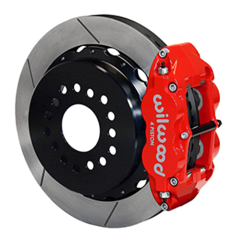 Wilwood FNSL4R Rear Parking Brake Kit - Mopar/Dana Axle, 14.00in Rotor, 2.36in Offset, Snap Ring, Red (140-14878-R)