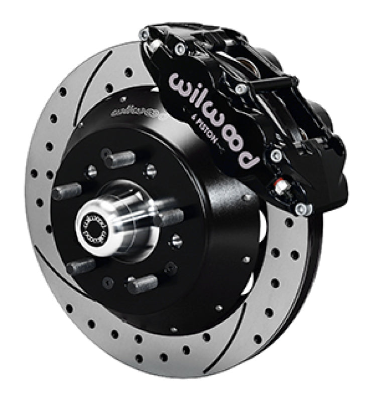 Wilwood Narrow Superlite 6R Dust-Seal Front Brake Kit 14.00in Drilled - 1967-1972 Camaro / Nova (140-15409-D)
