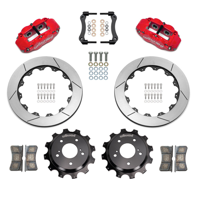 Wilwood 140-18274-R Superlite 4R Rear Big Brake Kit - 13.50in Slotted Rotors, Red Calipers - 1989-2002 Nissan Skyline