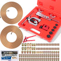 Brake Line Repair Kit - 3/16 and 1/4 Inch, 50ft Total Line, 100 Fittings, Flaring Tool