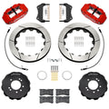 Wilwood Superlite 6R Front Big Brake Kit 12.88in Slotted Rotors Red Calipers Flexlines - 1995-1998 Nissan Skyline