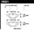 Hawk Performance DTC-70 Rear Race Brake Pad Set HB621U.638 - BMW 128i, 323i, 328i and 328xi