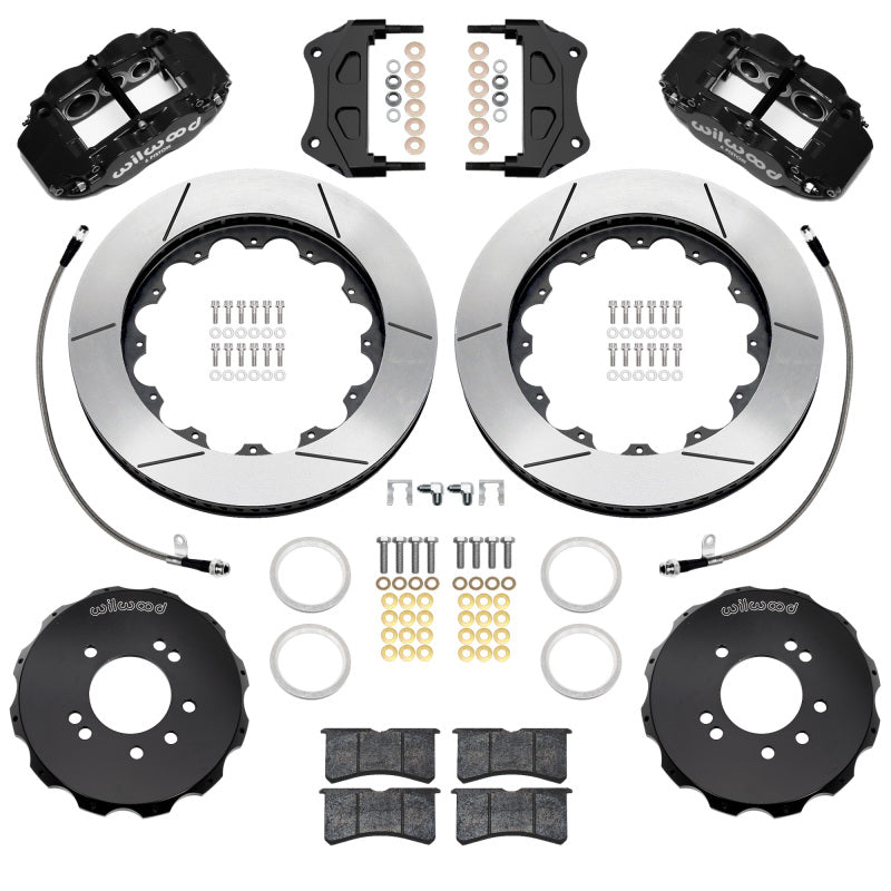 Wilwood 140-18247 Superlite 6R Front Big Brake Kit 14in Slotted Rotors Black - 1989-1998 Nissan 240SX, Skyline, 300ZX