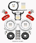Wilwood AERO4 / MC4 Rear Big Brake Kit 14.00 Inch Rotors Red with Lines and Cables - 2015-2023 Ford Mustang