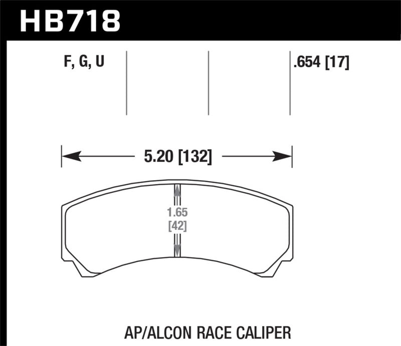 Hawk Performance HB718W.654 DTC-30 Race Brake Pads - AP Racing Calipers