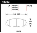 Hawk Performance HPS Street Front Brake Pad Set HB393F.665 - Acura and Honda Applications