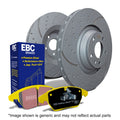 EBC S5KR1760 Rear Brake Kit - Yellowstuff Pads and GD Slotted Dimpled Sport Rotors - 2017-2022 Honda Civic Type R (FK8)