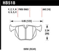 Hawk Performance Ceramic Brake Pad Set HB518Z.642 - BMW 330, 740i, 750iL, M3, M5, X5, Z4