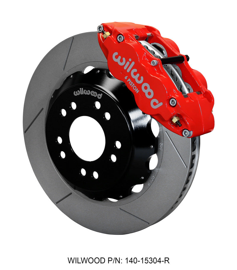 Wilwood 140-15304-R Superlite 6R Front Big Brake Kit 14in Rotors Red - 1963-1987 Chevrolet C10 with Wilwood Pro Spindles