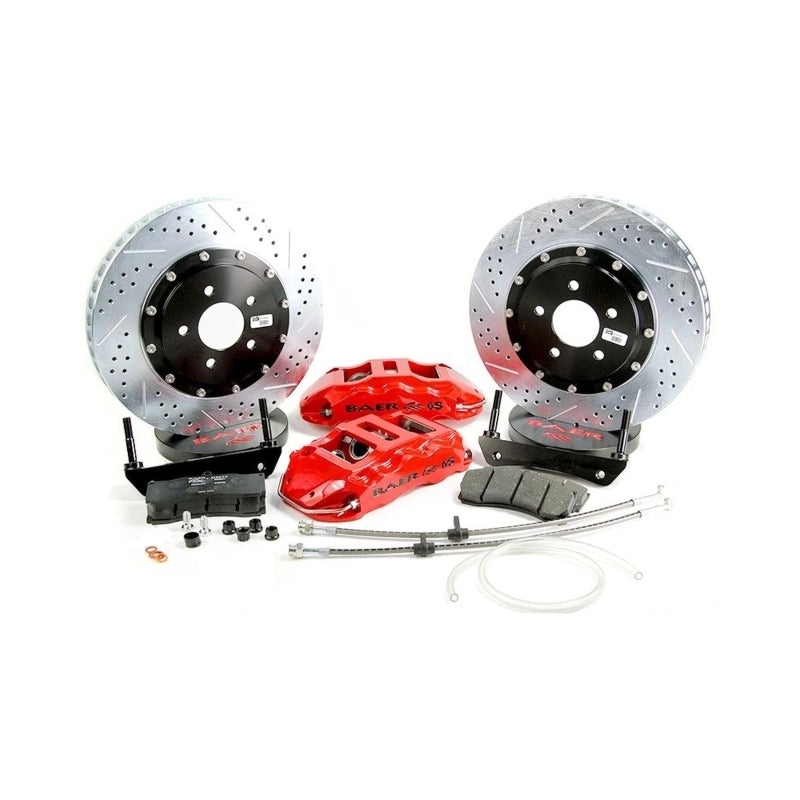 Baer Brakes Extreme+ 15in Front Brake Kit 6-Piston Red - 2006-2017 Dodge Challenger and Charger SRT-8