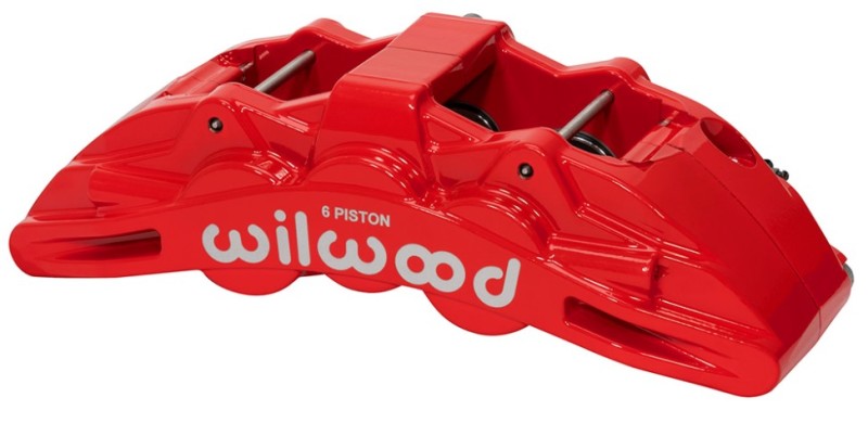 Wilwood SX6R 6-Piston Forged Radial Caliper 120-14862-RD - Red, Right-Hand, 1.25 in Rotor