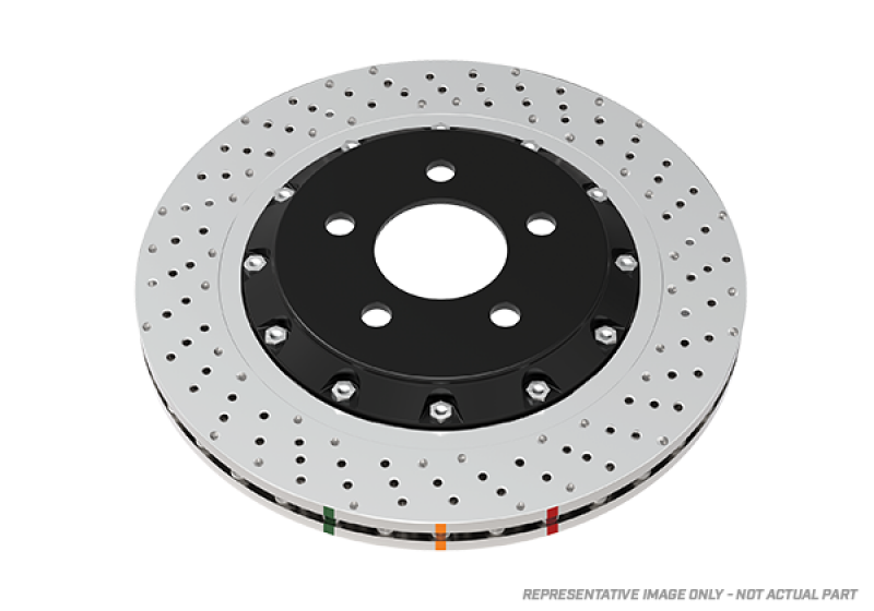 DBA 5000 Series XD Drilled and Slotted Front Rotor DBA52166BLKXS - 380mm, Black Hat - 2015-2020 Ford Mustang GT Performance Package