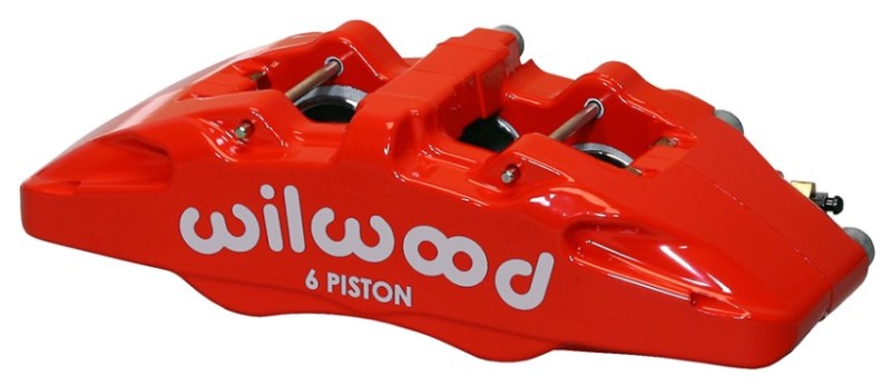 Wilwood Forged Dynapro 6 Caliper 120-13430-RD - Right Hand, Red, 5.25 in Mount, .38 in Rotor