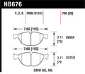 Hawk DTC-60 Front Brake Pads - 2006-2010 BMW M5/M6