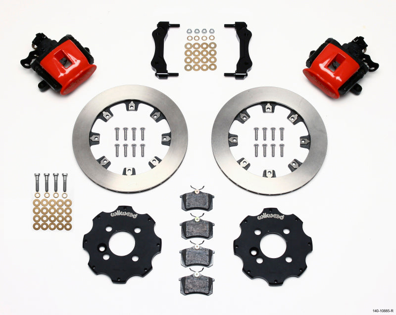 Wilwood Combination Parking Brake Rear Kit 140-10885-R - 11.75in Rotor, Red, Mini Cooper (Requires 17in Wheels)