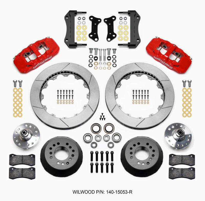 Wilwood AERO6 Front Big Brake Kit 15.00in Red - 1967-1969 Chevrolet Camaro (140-15053-R)