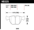 Hawk HPS Street Brake Pads HB325F.720 - High Performance Street Compound, Low Dust