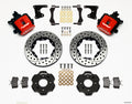 Wilwood CPB Rear Brake Kit 140-10210-DR 11.00 in Drilled Rotors, Red - Honda Civic / Acura Integra Drum Rear, 2.71 in Offset