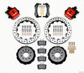 Wilwood 140-10158-DR Combination Parking Brake Rear Kit 12.88in Drilled 2-Piece Rotors Red Calipers with BP-10 Pads - 1994-2004 Ford Mustang