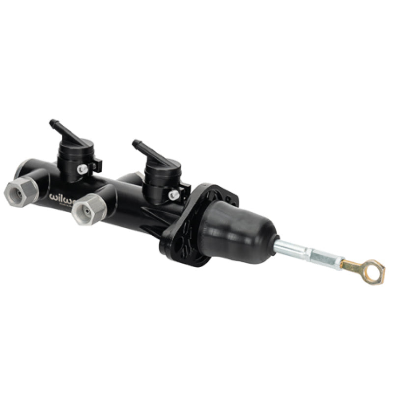 Wilwood 260-15491-BK Remote Tandem Master Cylinder 15/16 in Bore - Ford Mustang Manual Brakes, Black