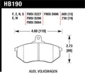 Hawk Performance HB190N.600 HP Plus Street Brake Pad Set