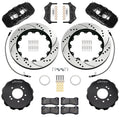 Wilwood Aerolite 6R Front Big Brake Kit 140-18254-D 14.00in Drilled and Slotted Rotors Black with Flexlines - 1995-1998 Nissan Skyline