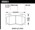 Hawk Performance HP Plus Front Brake Pads HB601N.626 - Infiniti G37 Sport