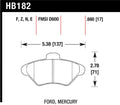 Hawk Performance Ceramic Brake Pads HB182Z.660 - Street Compound, Low Noise and Dust