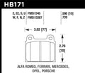 Hawk ER-1 Front Brake Pads HB171D.590 - 1987 Volkswagen Scirocco 1.8L Base