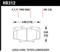 Hawk Performance HB312Y.591 LTS Street Brake Pad Set - Light Truck and SUV Compound, Quiet and Low Dust
