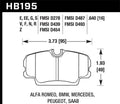 Hawk HPS 5.0 Street Front Brake Pads - 1984-1991 BMW 325 (E30)