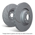 EBC 3GD Sport Slotted Dimpled Front Rotor Pair GD1222 - 2006 Mercedes-Benz E350 3.5 with Solid Rears